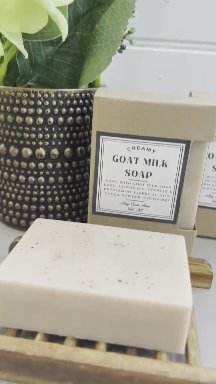 Handmade Cypress Mint Creamy Goat Milk Bar Soap Nourish Your Skin Naturally