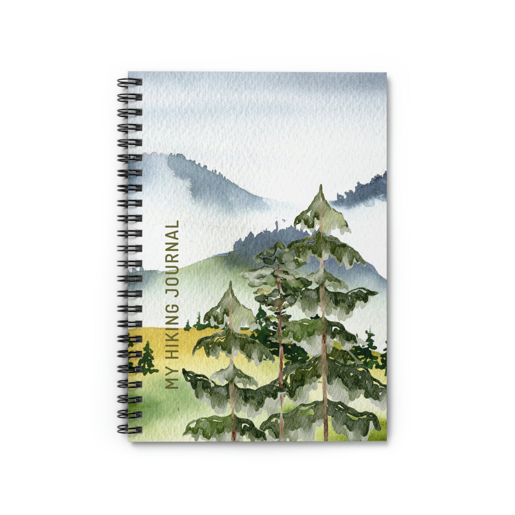 Spiral notebook, spiral notebook for hiking log, hiking log notebook, notebook for hikers, my hiking journal, hiking log, gifts for hikers, hiking gifts