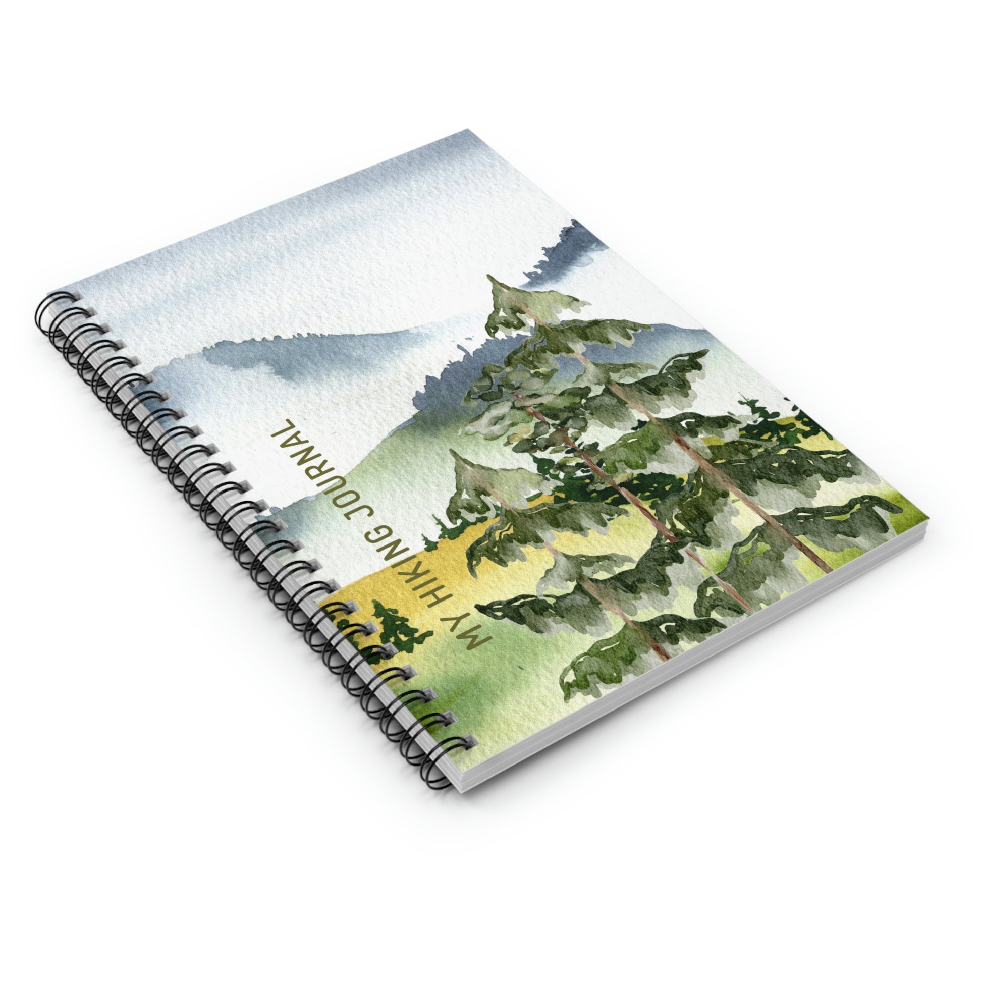 Spiral notebook, spiral notebook for hiking log, hiking log notebook, notebook for hikers, my hiking journal, hiking log, gifts for hikers, hiking gifts