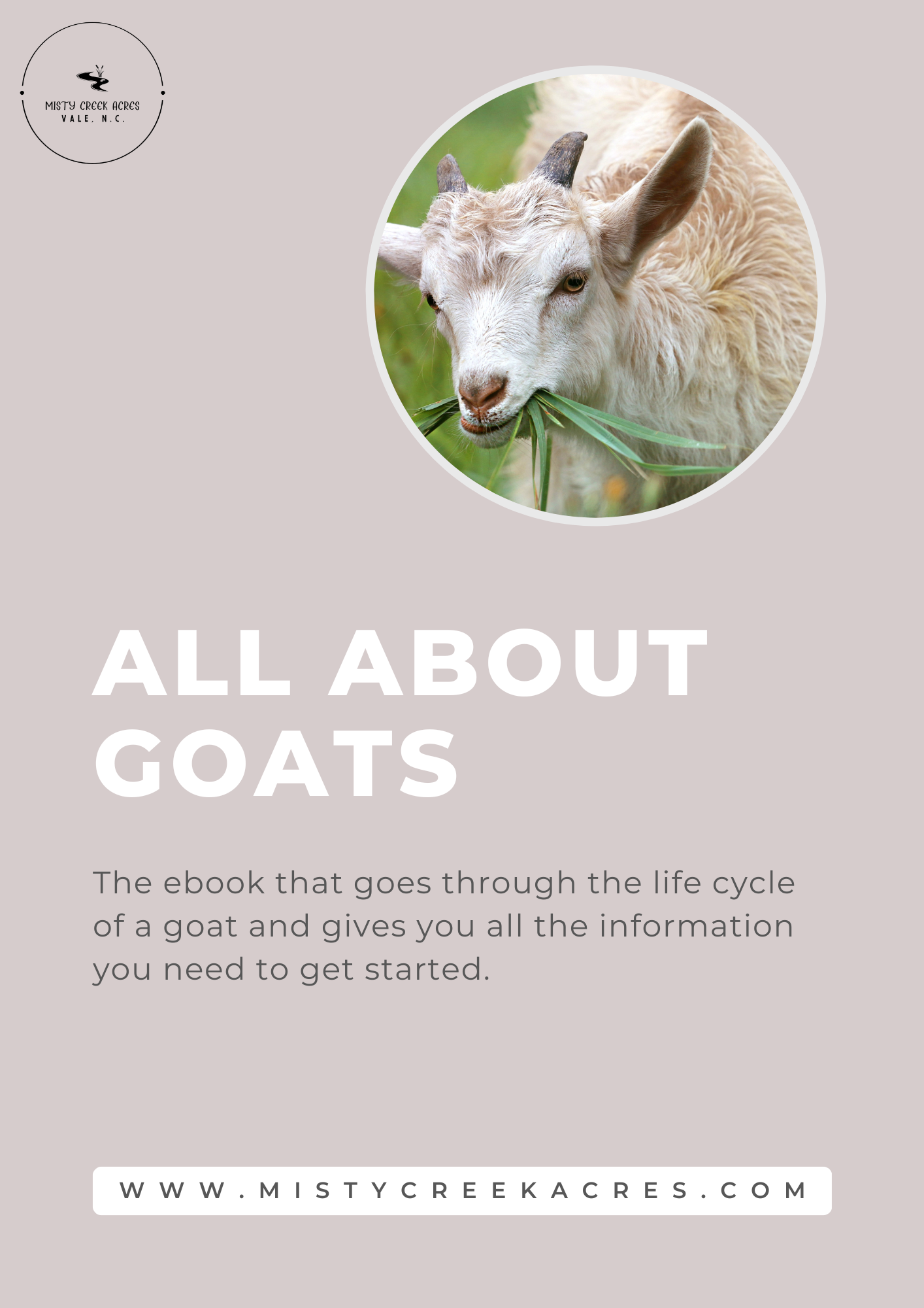 All about goats eBook, raising goats ebook, ebook on raising goats, guide on raising chickens and goats, homesteading guide, guide for new homesteader, guide to raising chickens, homesteading ebooks